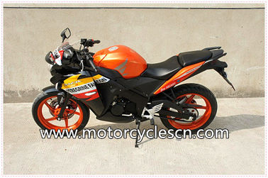 High Performance CBR150 Drag Racing Motorcycles With 4 Stroke Air-cooled Orange supplier