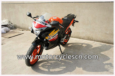 High Performance CBR150 Drag Racing Motorcycles With 4 Stroke Air-cooled Orange supplier