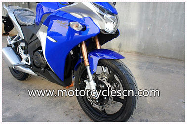 Water-cooled Blue Two Wheel Drag Racing Motorcycles Honda CBR250 Sports Car supplier